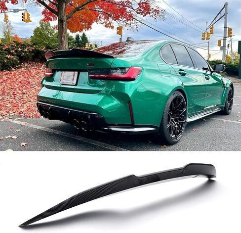 Rear Spoiler for BMW 2019-2024 G20 330i M340i G80 M3 PSM Style, ABS Plastic Construction (Gloss Black) in Kuwait