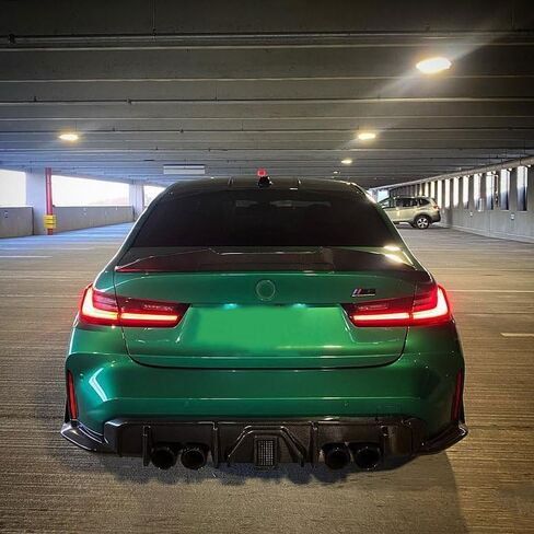 Rear Spoiler for BMW 2019-2024 G20 330i M340i G80 M3 PSM Style, ABS Plastic Construction (Gloss Black) in Kuwait