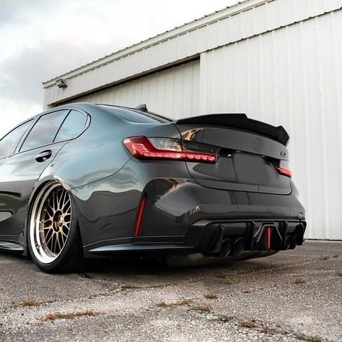 Rear Spoiler for BMW 2019-2024 G20 330i M340i G80 M3 PSM Style, ABS Plastic Construction (Gloss Black) in Kuwait