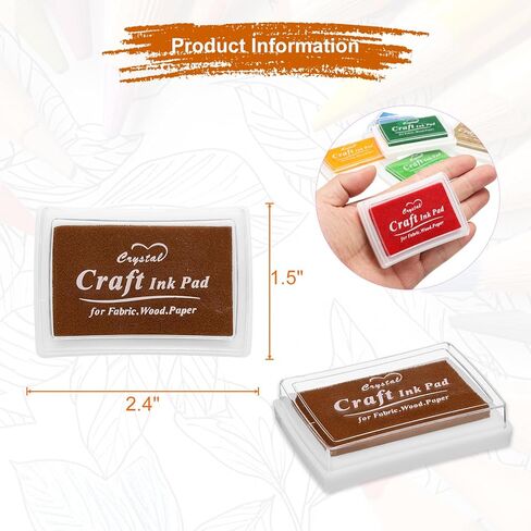 uxcell 3pcs Finger Ink Pad for Rubber Stamps Craft, 15 x 24" Washable Pigment Ink Pad Stamps for Footprint Handprint Stamping Paper Wood Fabric Scrapbooking, Yellow in Kuwait