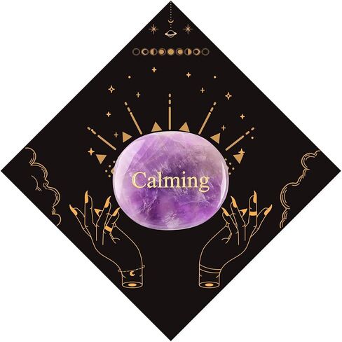 Worry Stone Amethyst 1PC, Healing Crystal Worry Stones for Anxiety, Thumb Relaxing Stone Power Soothing Amethyst Relief Stone for Meditation in Saudi Arabia