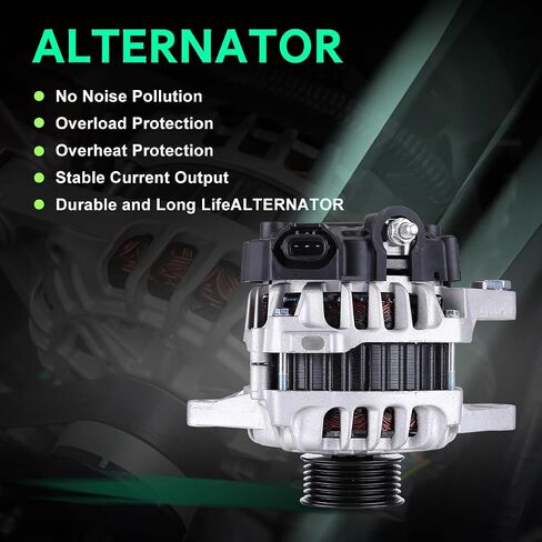 New Alternator for Hyundai Accent L4 1.6L 2012 2013 2014 2015 2016 2017 Naturally Aspirated High Output Automotive Alternators Replaces 37300-2B300 37300-2B500 37300-2B510 in Saudi Arabia