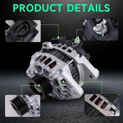 New Alternator for Hyundai Accent L4 1.6L 2012 2013 2014 2015 2016 2017 Naturally Aspirated High Output Automotive Alternators Replaces 37300-2B300 37300-2B500 37300-2B510 in Saudi Arabia