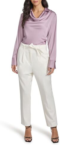 Calvin Klein Women's Straight Leg Belted Tie Waist Pant in Saudi Arabia