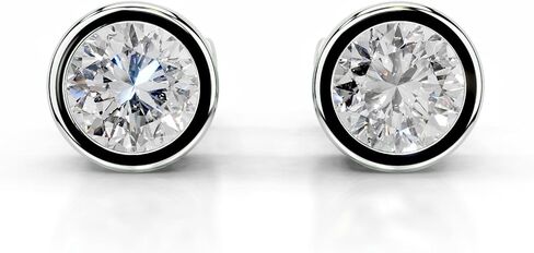 1-4 ct stud stud arring 925 sterling Silver & 10k 14k 18k 18k Gold Gold Hishaf For Women in Kuwait