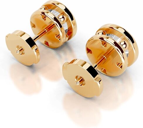 1-4 ct stud stud arring 925 sterling Silver & 10k 14k 18k 18k Gold Gold Hishaf For Women in Kuwait