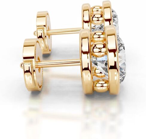 1-4 ct stud stud arring 925 sterling Silver & 10k 14k 18k 18k Gold Gold Hishaf For Women in Kuwait