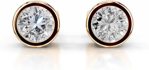1-4 ct stud stud arring 925 sterling Silver & 10k 14k 18k 18k Gold Gold Hishaf For Women in Kuwait