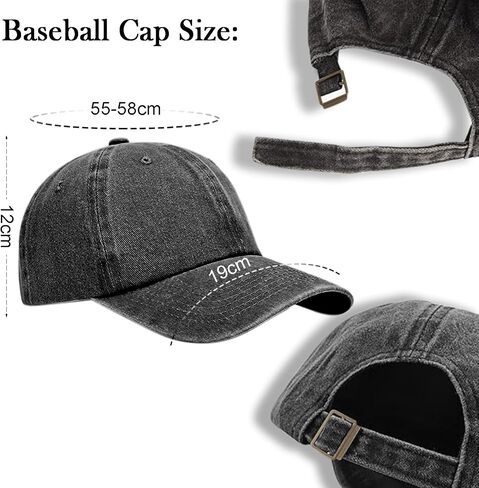3 Pack Men Womens Baseball Cap Plain Retro Adjustable Baseball Cap Washed Cotton Dad Hats in Saudi Arabia