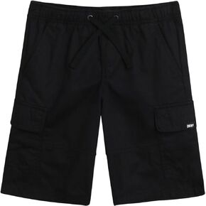 DKNY Boys' Shorts - Classic Fit Woven Twill Cargo Shorts - Pull On Shorts for Boys (8-20)