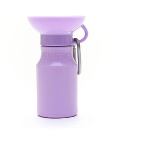 Springer Dog Water Bottle | Portable Travel Water Bottle Dispenser for Dogs | Dog Gift Seen on Oprah's Favorite Things, Shark Tank | Leak-Proof Bottles Fill Bowl with Water | BPA-Free 22oz Poppy