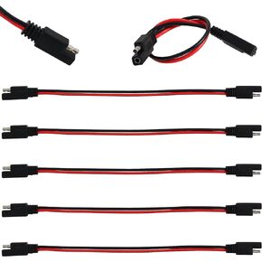 Wadoy 2 Pin Quick Disconnect Wire Harness SAE Connector (5 pack) ，Heavy Duty Cable 12" 12 Gauge 12V Quick Connect