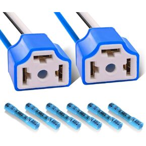 H4 Pigtail Socket Wiring Harness Headlight Plug Heavy Duty14AWG Ceramic Headlight Connector-H4 HB2 9003 (Pack of 2)