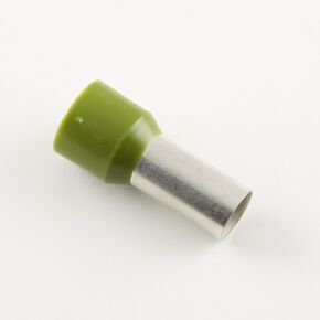 1/0 Ga. Olive Insulated Ferrules, 0.79" Pin Lg. - (Pack of 10)