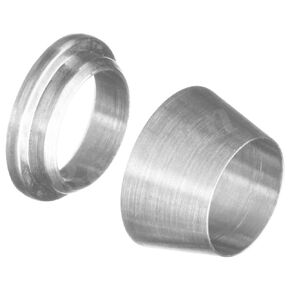 Beduan 304 Stainless Steel Compression Fitting Ferrule Sleeve 3/8" Tube OD Double Ferrule Rings Tubing Fitting（Pack of 10)
