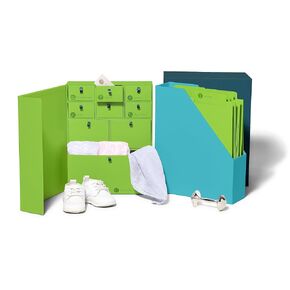 Deluxe Baby Keepsake Box | Fabric Bound Acid-Free Newborn Keepsake and Memory Organizer with Labels for Pregnancy, Mother’s Day, Baby Shower, New Baby and Maternity Gifting