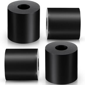 Boao Multi Purpose Rubber Spacer 1 Inch OD x 3/8 Inch ID x 1 Inch Thickness Rubber Bushing Anti Vibration Spacer Black Round Neoprene Rubber Washers for Home and Car Accessories(8 Pack)