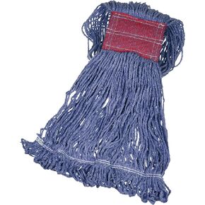 AmazonBasics Loop-End Synthetic Mop Head, 1.25-Inch Headband, Large, Blue - 6-Pack in Kuwait