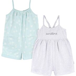 Gerber Baby Girls Toddler 2-Pack Sleeveless Romper Jumpsuit