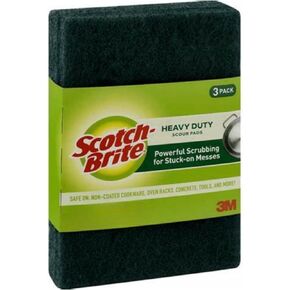 3M Scotch-Brite 223 Heavy Duty Scour Pad, 6" X 3.8", 3-Pack