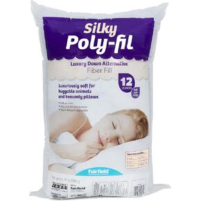 Fairfield Silky Poly-Fil, Premium Polyester Fiber Fill, Soft Pillow Stuffing for Peaceful Sleep, Stuffing for Stuffed Animals and Toys, 24-Ounce Bag