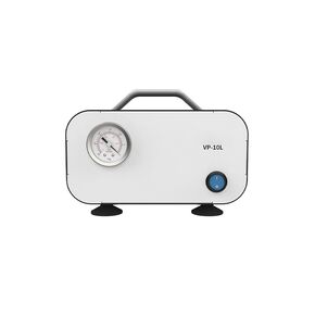 Lab Diaphragm Vacuum Pump VP-10L Portable Mini Oilless Pump Oil Free 10L/min & Rubber Tube for Laboratory Vacuum Filtration,Negative Pressure,110V-220V