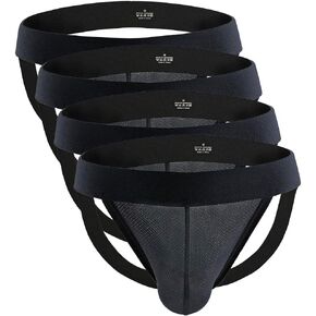 Men's Jockstrap Mesh Pouch Athletic Supporters Underwear for Men
