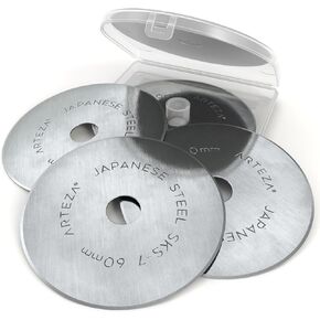Arteza 60mm Quilting Rotary Cutter Replacement Blades (Pack of 12)