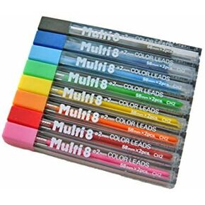 Pentel Arts 8 Colour Pencil Lead Refill (2.0mm), Assorted Colors (BCEGFKPS) 8-Pk
