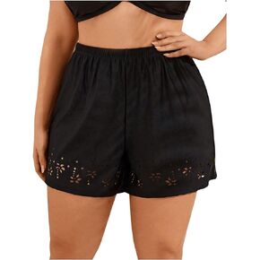 Floerns Women's Plus Size Swim Board Shorts with Pockets Bathing Suit Shorts