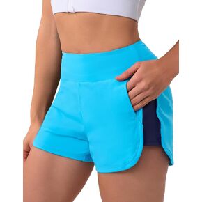 HOTSUIT Women's Swim Board Shorts 3 inch Swimming Bottoms UPF50+ Tummy Control Bathing Suit Beach Shorts with Liner