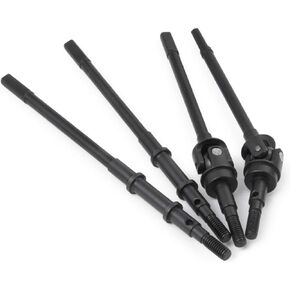 QUE-T 4pcs Steel Crawler Front & Rear Axle Drive Shaft CVD Set for 1/10 RC Axial SCX10II 90046 Car