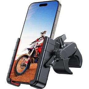 Miracase Motorcycle Phone Mount, [Support Video Recording] Bike Phone Holder, [Quick Lock] Bicycle Phone Mount Handlebar Cell Phone Clamp for Scooter, Friendly Compatible with iPhone Samsung Google