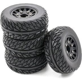 GoolRC RC Car Tires 4pcs Replacements for 12MM 14MM 17MM ARRMA Replacmenet for TRX HSP Tamiya HPI Off-Road Vehicle Short Truck RC Car Wheels RC Car Tires B