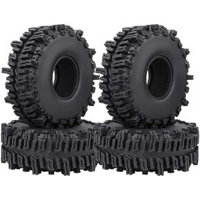 HobbyPark RC 1.9 Mud Slingers Tires 4.7 Inch 120mm Height for RC4WD Axial SCX10 TRX4 Redcat Gen 8 1/10 RC Crawler Super Grip w/Foam (4 Pack)