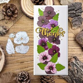 Layer Pansy Flower Metal Cutting Die for Scrapbooking - Durable, Cut Stencils for DIY Scrapbook Photo Album Flower Decorative Paper Card, Card Making Supplies, Embossing, Stencils & Crafting Die Cut