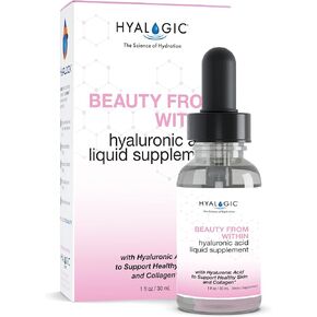 Hyalogic Liquid Hyaluronic Acid Supplement 1oz - Internal HA - Skin Hydration - Odorless, Tasteless & Preservative Free - 30 ml / 1 Fl Oz