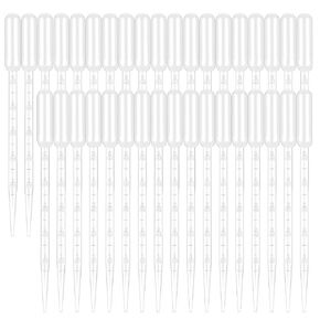 100PCS Disposable Graduated Pipettes 5ML Plastic Transfer Pipettes Essential Oil Transparent Burette for Water Testing and Laboratory and Essential Oil