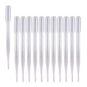 stonylab Pipette Droppers 5 ml, Graduated Plastic Transfer Pipettes for Essential Oils, Clear and Dis (5 ml, 100 Packs)