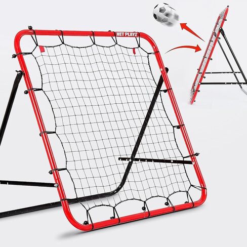 كرة القدم انتعاش صافي Rebounder 3.3X3.3FT | هدايا وأدوات مساعدة ومعدات للتدريب على المهارات للأطفال والمراهقين وجميع الأعمار - قابلة للحمل/قابلة للحمل، 6 زوايا قابلة للتعديل in Kuwait