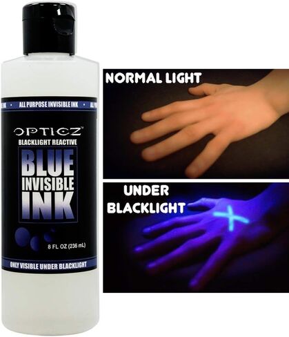 حبر أمان تفاعلي بالأشعة فوق البنفسجية باللون الأزرق غير المرئي لجميع الأغراض (زجاجة سعة 2 أونصة) in Kuwait