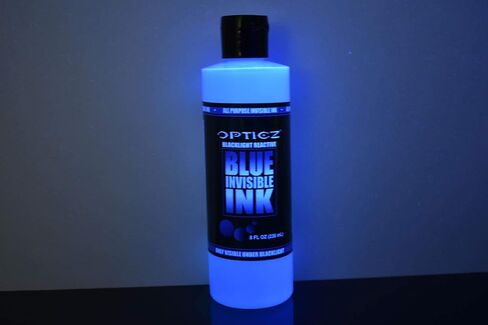 حبر أمان تفاعلي بالأشعة فوق البنفسجية باللون الأزرق غير المرئي لجميع الأغراض (زجاجة سعة 2 أونصة) in Kuwait