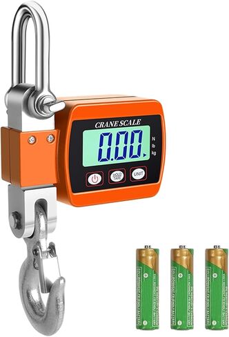 ميزان معلق رقمي 1100 رطل/500 كجم مقياس رافعة رقمي مقياس رافعة صناعي عالي التحمل للأمتعة والمزرعة والغزلان والماشية والمصنع والبناء والصيد معتمد من CE in Kuwait