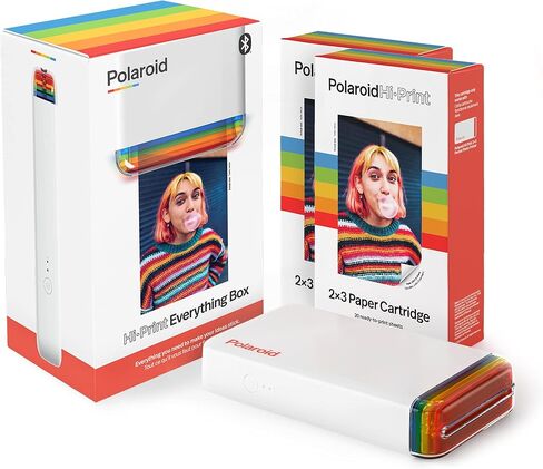 Polaroid Hi-Print - 2nd Generation Bluetooth Connected 2x3 Pocket Photo Dye-Sub Printer - Black Printer Only (9129) in Saudi Arabia