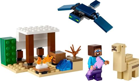 لعبة بناء رحلة استكشاف الصحراء من ليجو ماينكرافت، بيوم مع منزل ماينكرافت وشخصيات الحركة، هدية ماينكرافت للعب المستقل، مجموعة ألعاب للأولاد والبنات والأطفال من سن 6 سنوات فما فوق، 21251 in Saudi Arabia