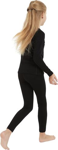 Girl Kids Merino Wool Base Layer Set Top and Bottom Thermal Underwear in Saudi Arabia