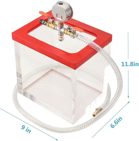 2 Gallon Clear Vacuum Chamber, Acrylic Vacuum Chamber, Perfect for Stabilizing Wood, Degassing Silicones, Epoxies in Saudi Arabia