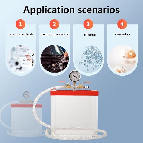 2 Gallon Clear Vacuum Chamber, Acrylic Vacuum Chamber, Perfect for Stabilizing Wood, Degassing Silicones, Epoxies in Saudi Arabia