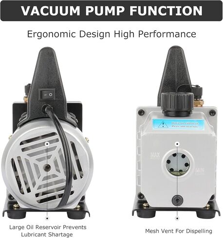 110 فولت 4 CFM 1/3HP مضخة تفريغ دوارة دوارة لإصلاح السيارات A/C HVAC R410a R134 مع زجاجة زيت in Kuwait