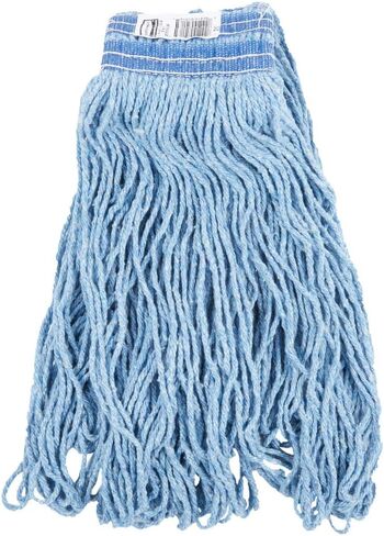 Rubbermaid Commercial Products Universal Headband Blend Mop, Blue, Looped Ends to Reduce Fraying, Heavy Duty Industrial Wet Mop For Floor Cleaning Office/School/Stadium/Lobby/Restaurant in Kuwait